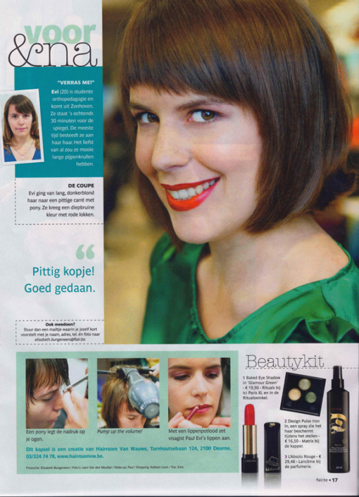 Hairroom van wauwe make over Evi scan